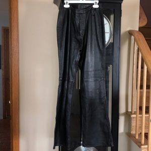 Vintage VAKKO New York black leather pants 6